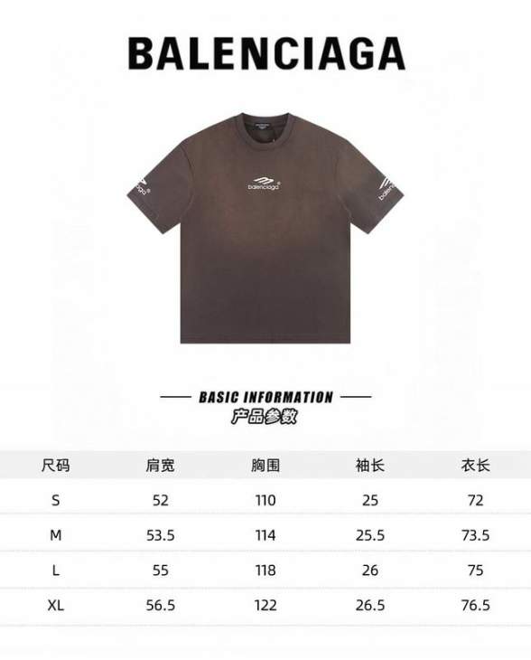 Picture of Balenciaga T Shirts Short _SKUBalenciagaS-XLautxW250121656